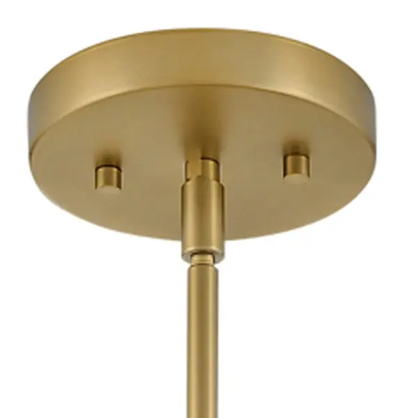 Milo Large Pendant in Lacquered Brass with Black Accents - Image 5