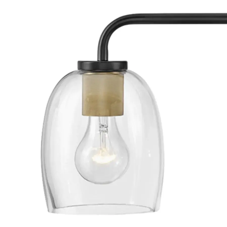 Percy 3-Light Vanity in Black with Lacquered Brass - Image 4