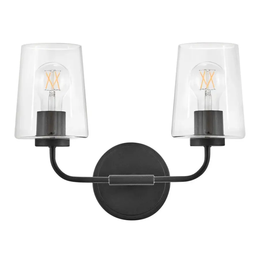 Kline Small Two Light Vanity in Black - Image 2
