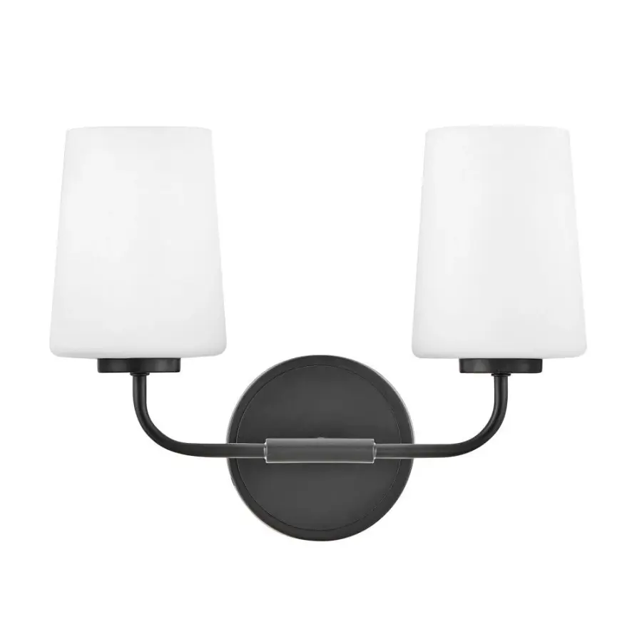Kline Small Two Light Vanity in Black - Image 1