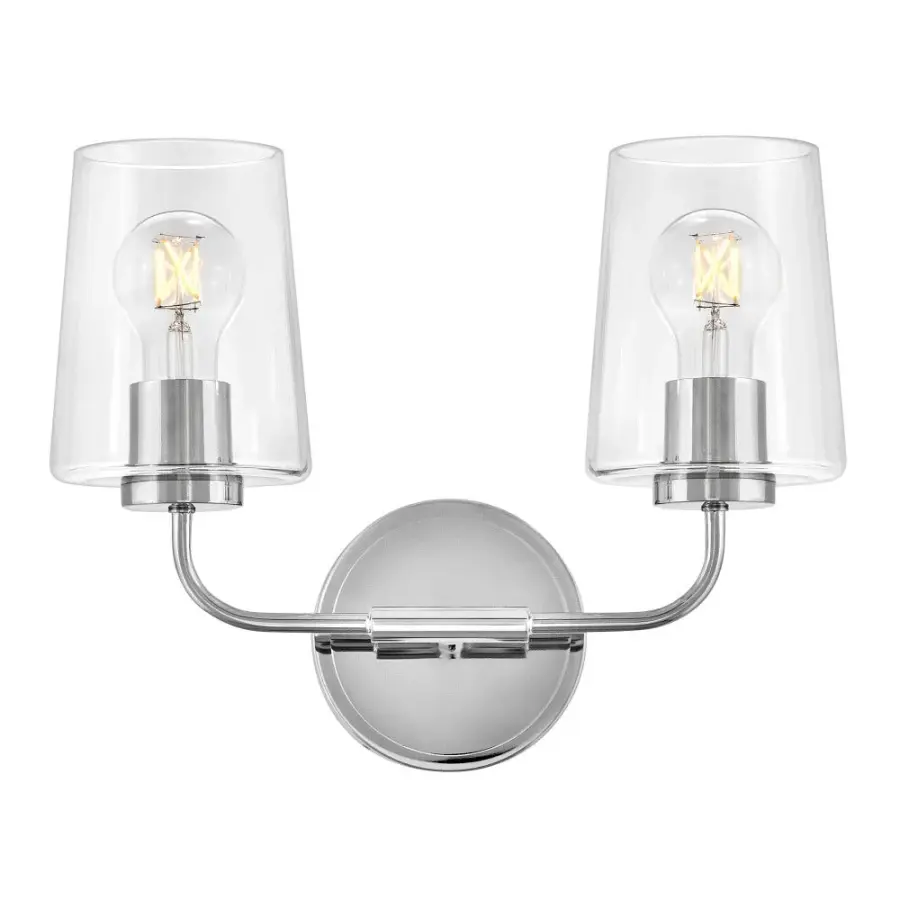 Kline Small Two Light Vanity in Chrome - Image 1