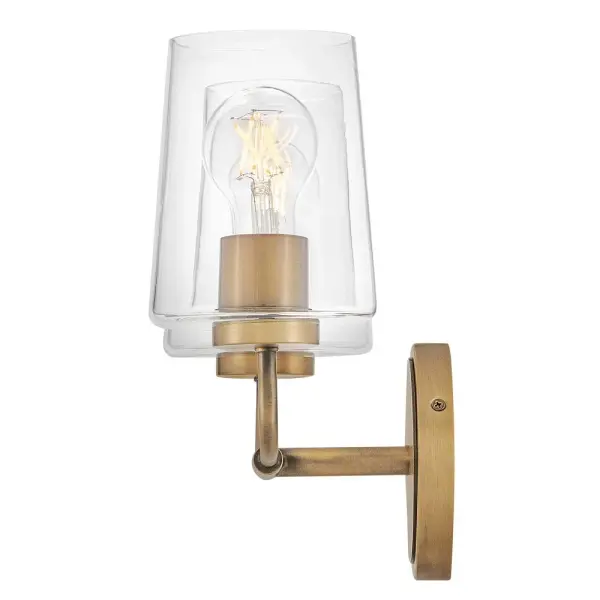 Kline Small Two Light Vanity in Heritage Brass - Image 6