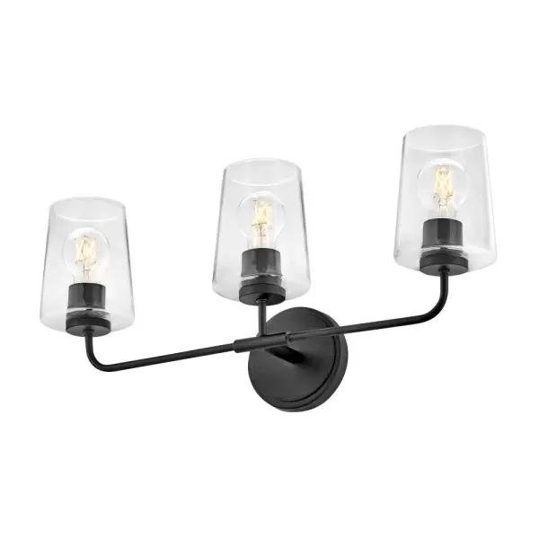 Kline Medium Three Light Vanity in Black - Image 5