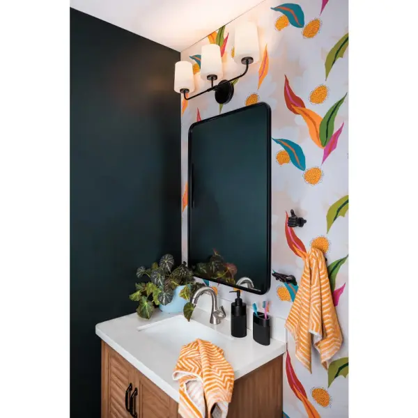 Kline Medium Three Light Vanity in Black - Image 8