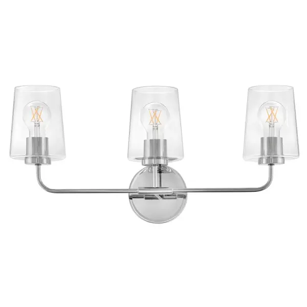 Kline Medium Three Light Vanity in Chrome - Image 3