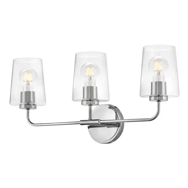 Kline Medium Three Light Vanity in Chrome - Image 4