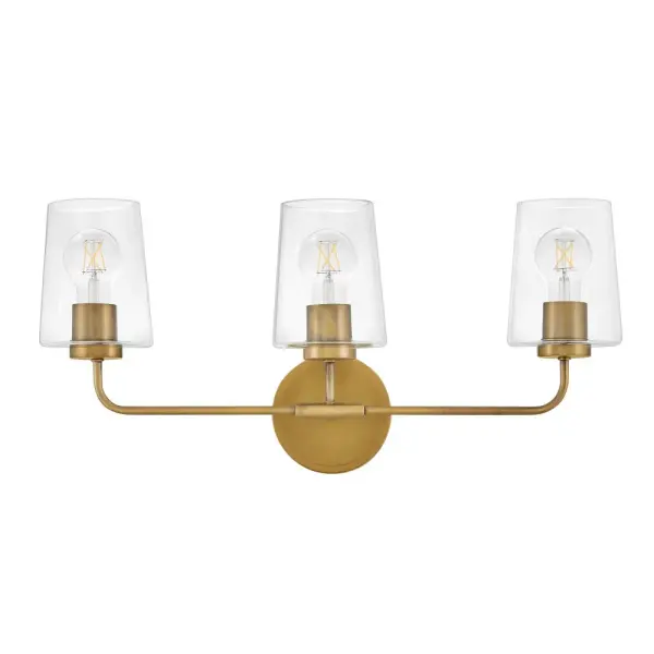Kline Medium Three Light Vanity in Heritage Brass - Image 1