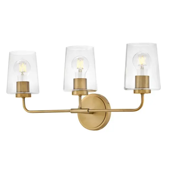 Kline Medium Three Light Vanity in Heritage Brass - Image 2