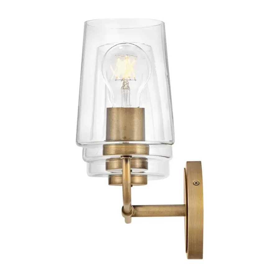 Kline Medium Three Light Vanity in Heritage Brass - Image 4