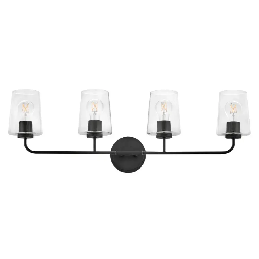 Kline Large Four Light Vanity in Black - Image 3