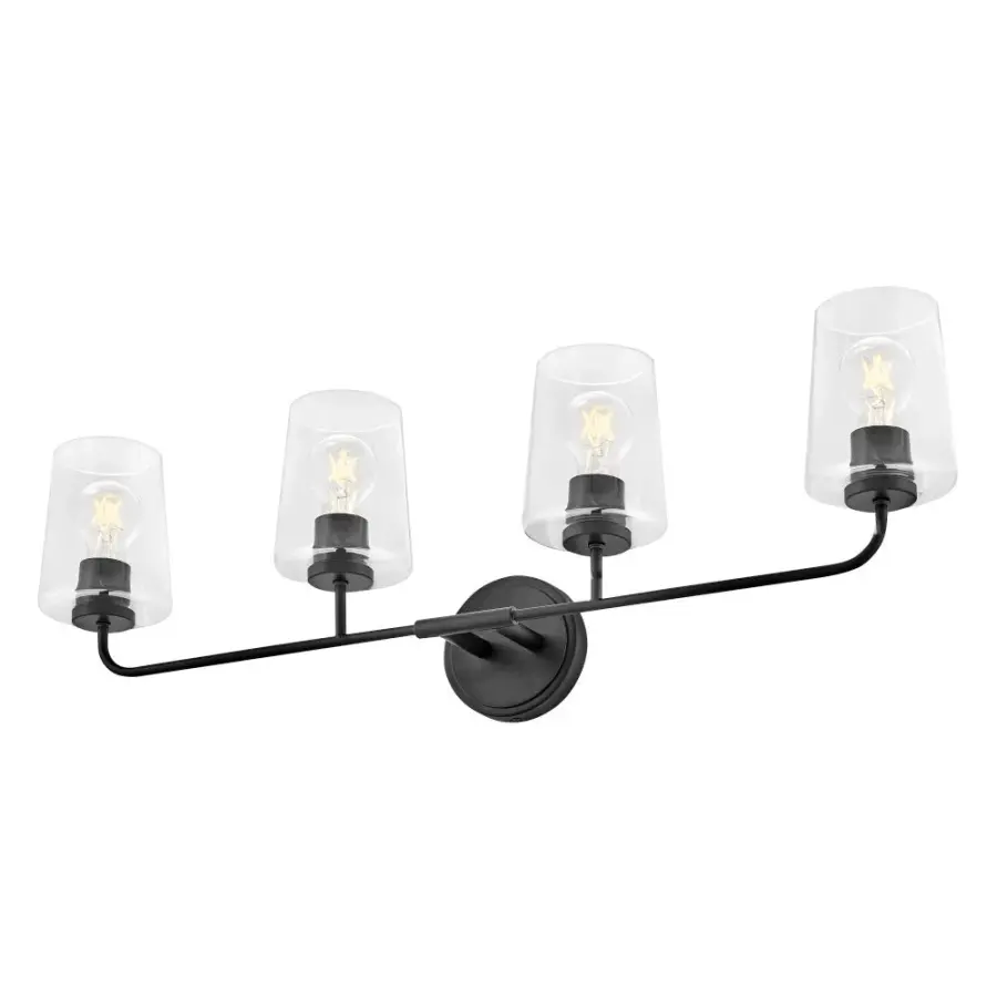 Kline Large Four Light Vanity in Black - Image 4