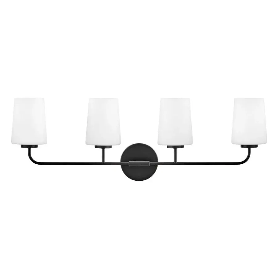 Kline Large Four Light Vanity in Black - Image 1