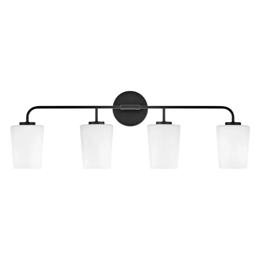 Kline Large Four Light Vanity in Black - Image 3