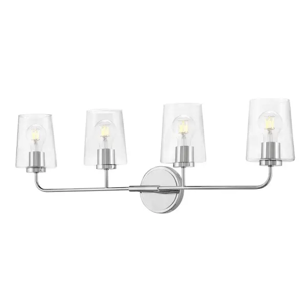 Kline Large Four Light Vanity in Chrome - Image 3