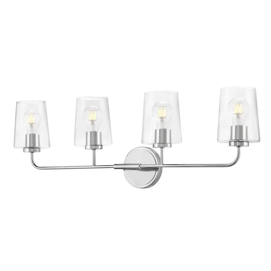 Kline Large Four Light Vanity in Chrome - Image 3