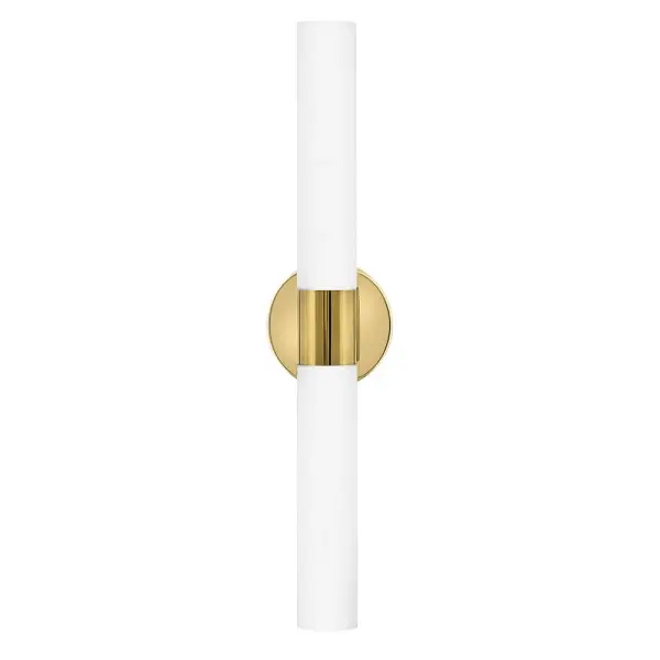 Shea Large Two Light Vanity in Bright Brass - Image 3