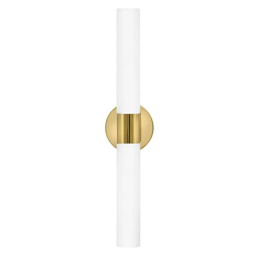 Shea Large Two Light Vanity in Bright Brass - Image 3
