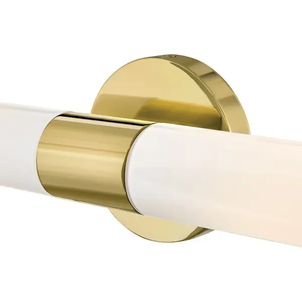 Shea Large Two Light Vanity in Bright Brass - Image 4