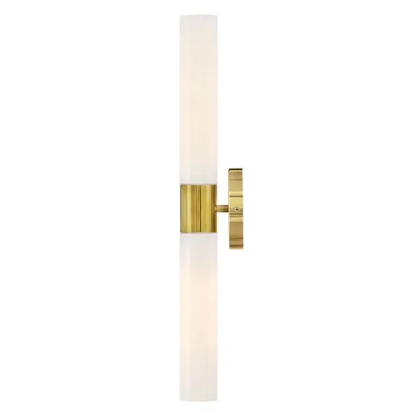 Shea Large Two Light Vanity in Bright Brass - Image 6