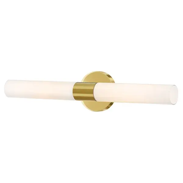 Shea Large Two Light Vanity in Bright Brass - Image 7