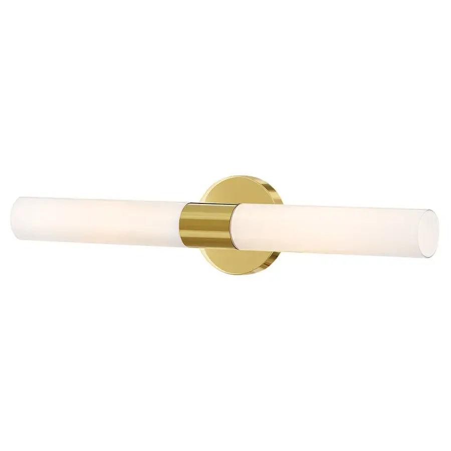 Shea Large Two Light Vanity in Bright Brass - Image 7