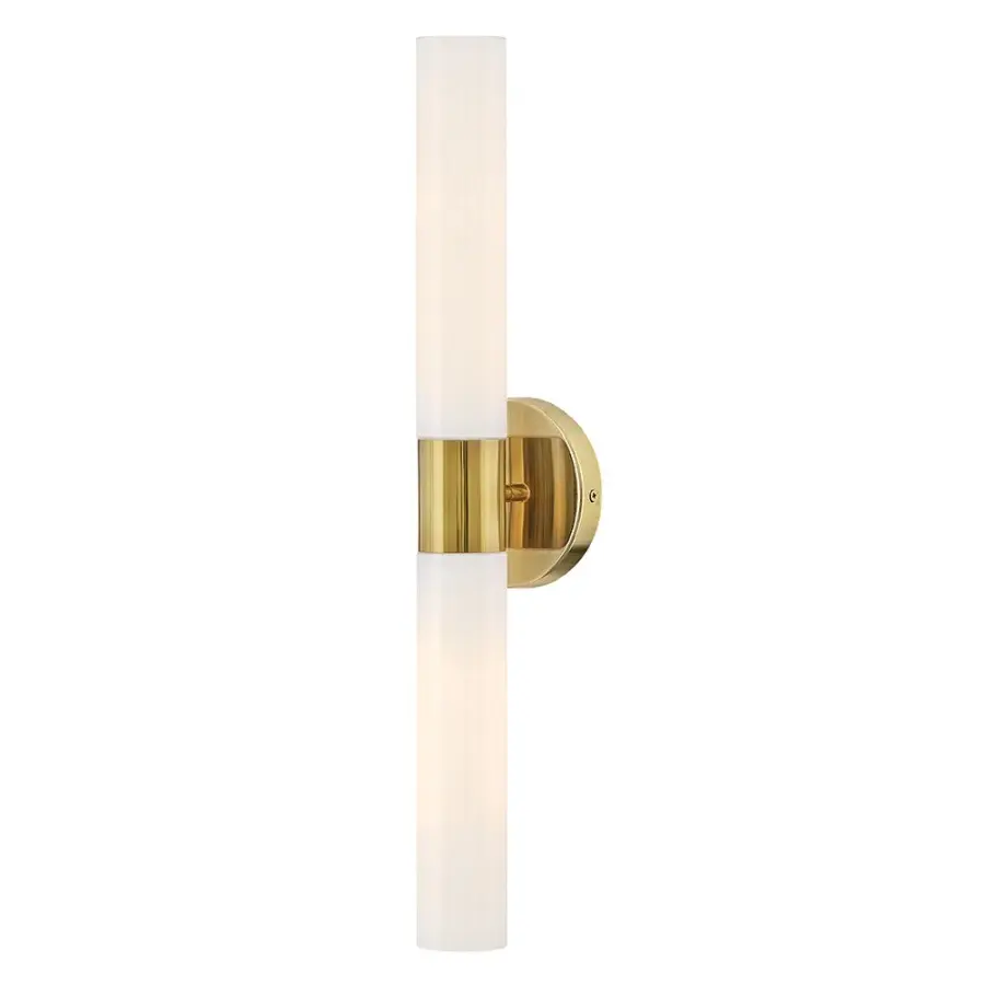 Shea Large Two Light Vanity in Bright Brass - Image 8