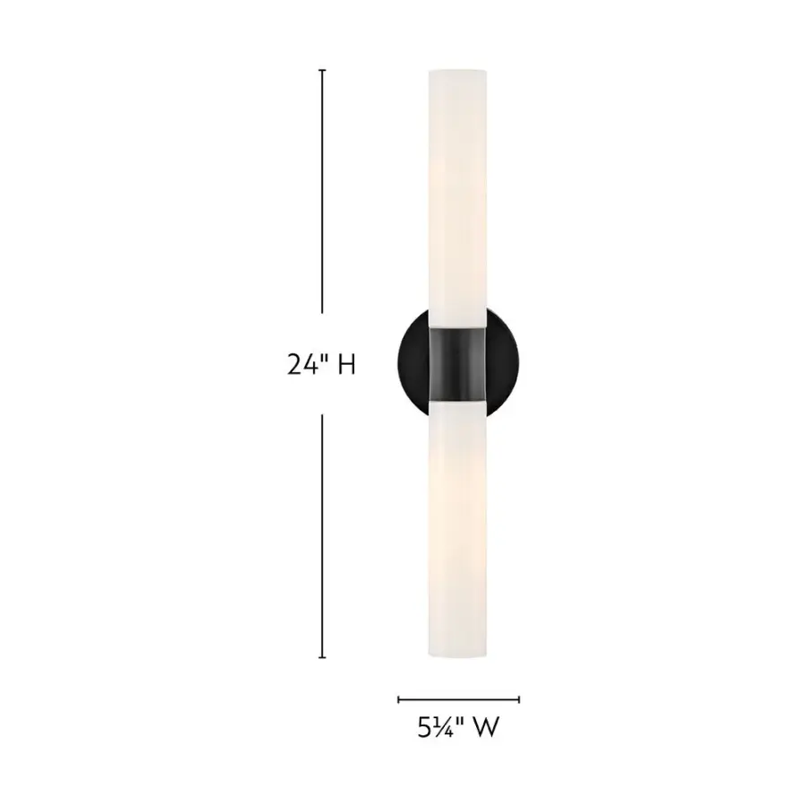 Shea Large Two Light Vanity in Black - Image 2