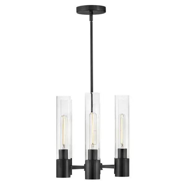 Shea Small Linear Chandelier in Black - Image 5