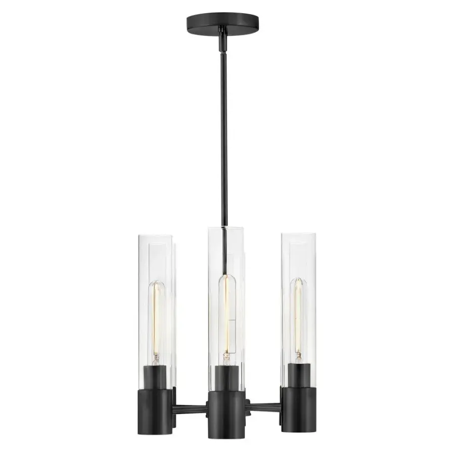 Shea Small Linear Chandelier in Black - Image 5