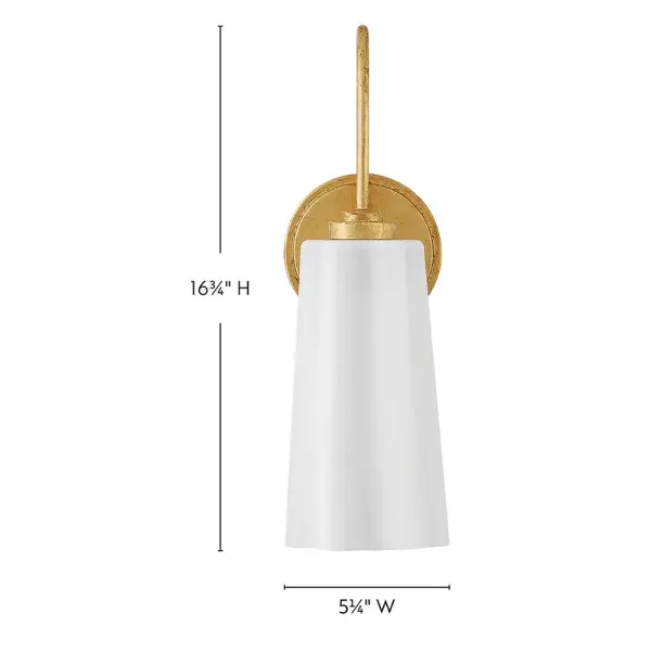 The Honey vanity light combines softly flowing cased opal glass with a modern Distressed Brass finish, creating an elegant fixture that adds lightness and sophistication to bathroom spaces. - alternate view