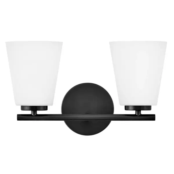 Bri Small Two Light Vanity in Black - Image 3