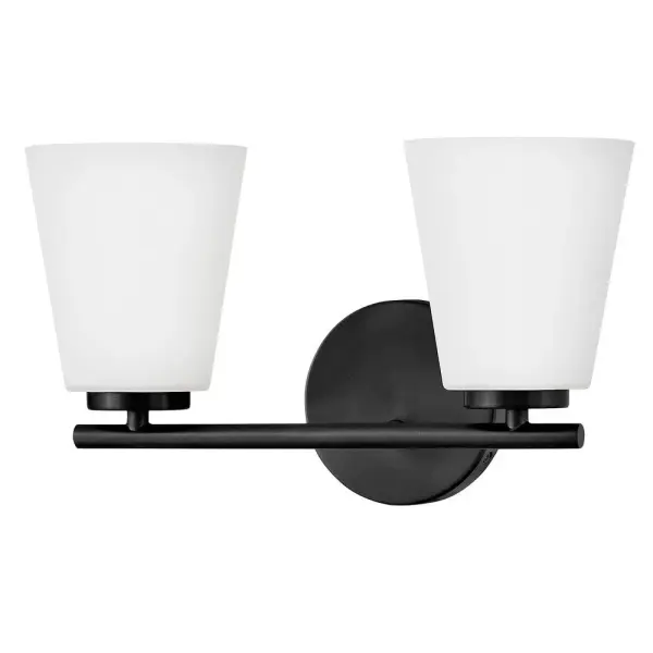 Bri Small Two Light Vanity in Black - Image 4
