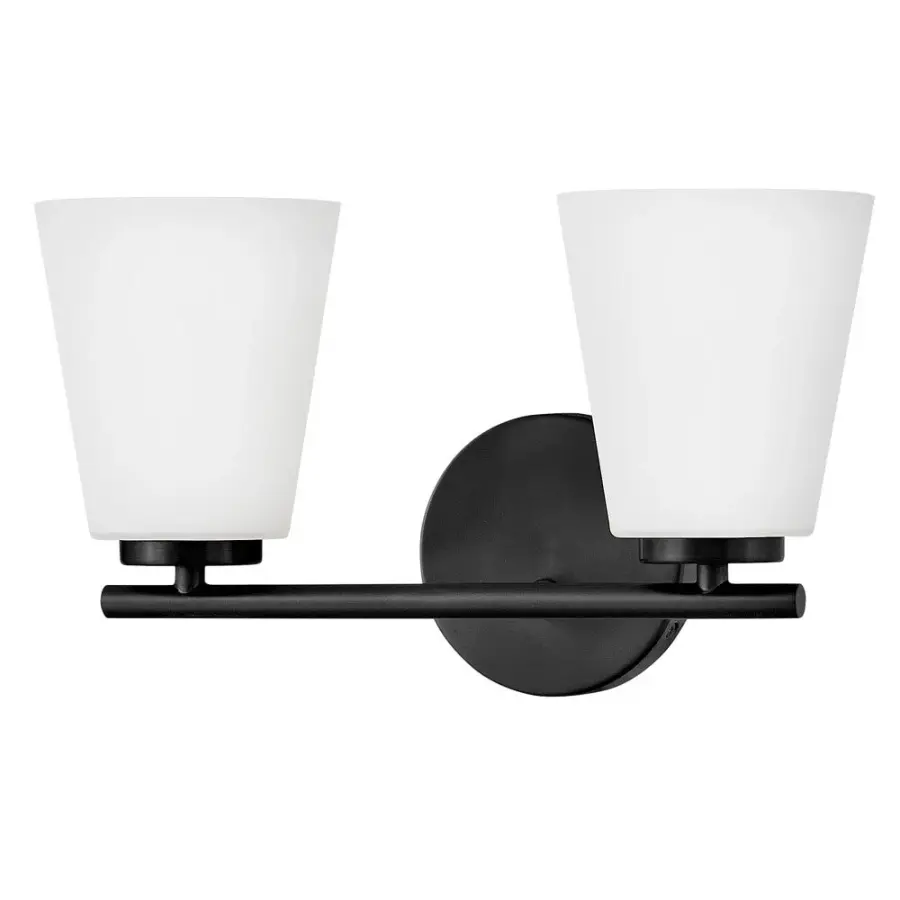 Bri Small Two Light Vanity in Black - Image 4