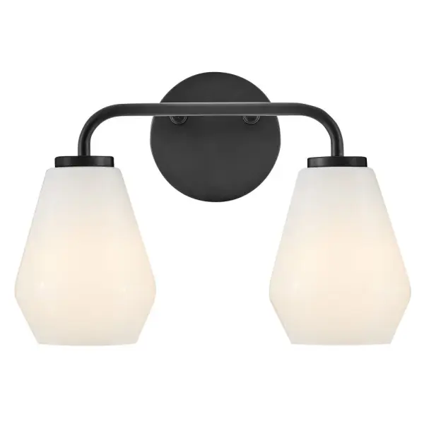 Gio Small Two Light Vanity in Black - Image 2