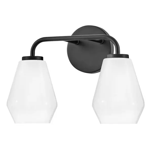 Gio Small Two Light Vanity in Black - Image 5
