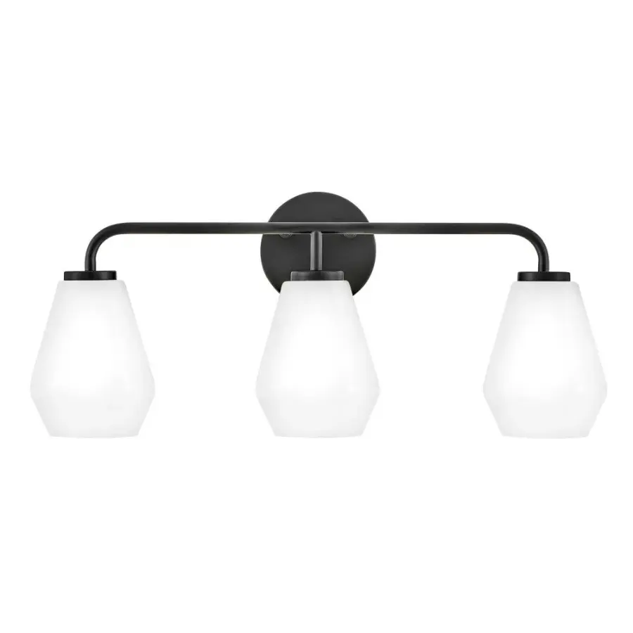 Gio Medium Three Light Vanity in Black - Image 1