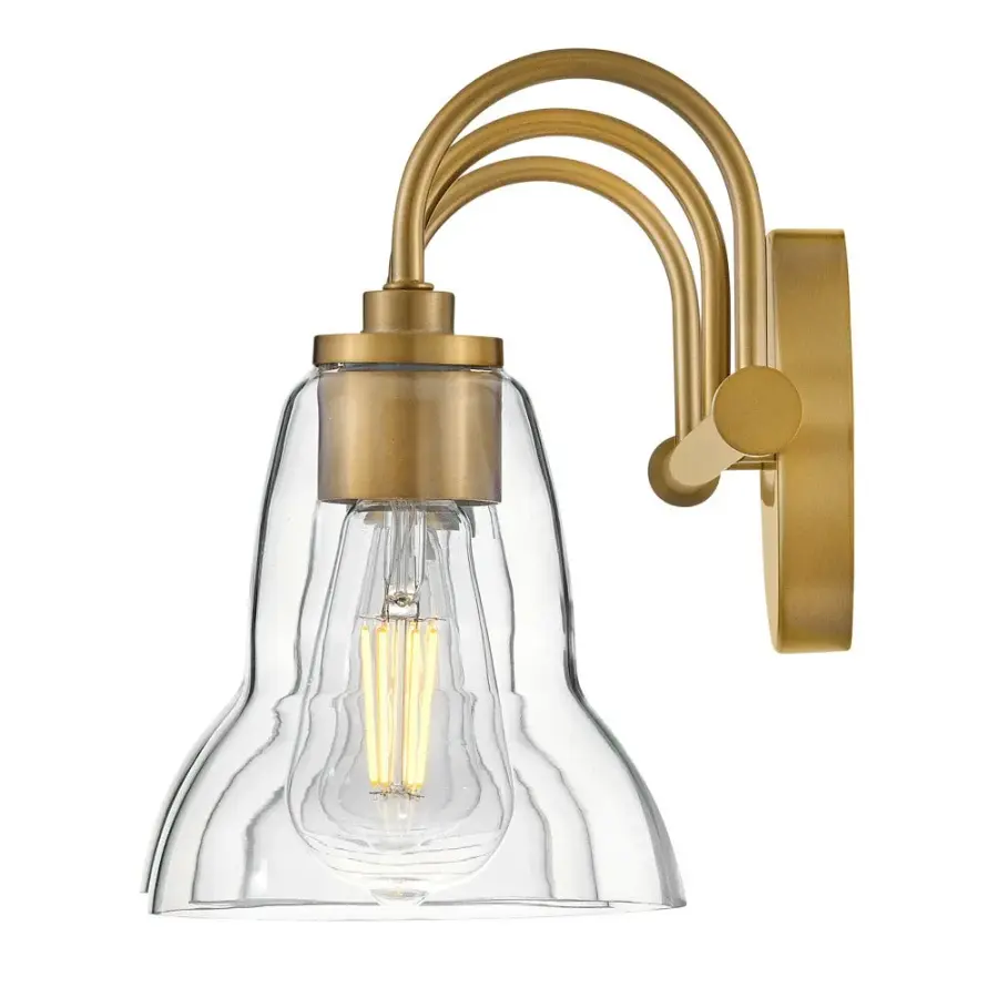 Vera Medium Three Light Vanity in Lacquered Brass - Image 5