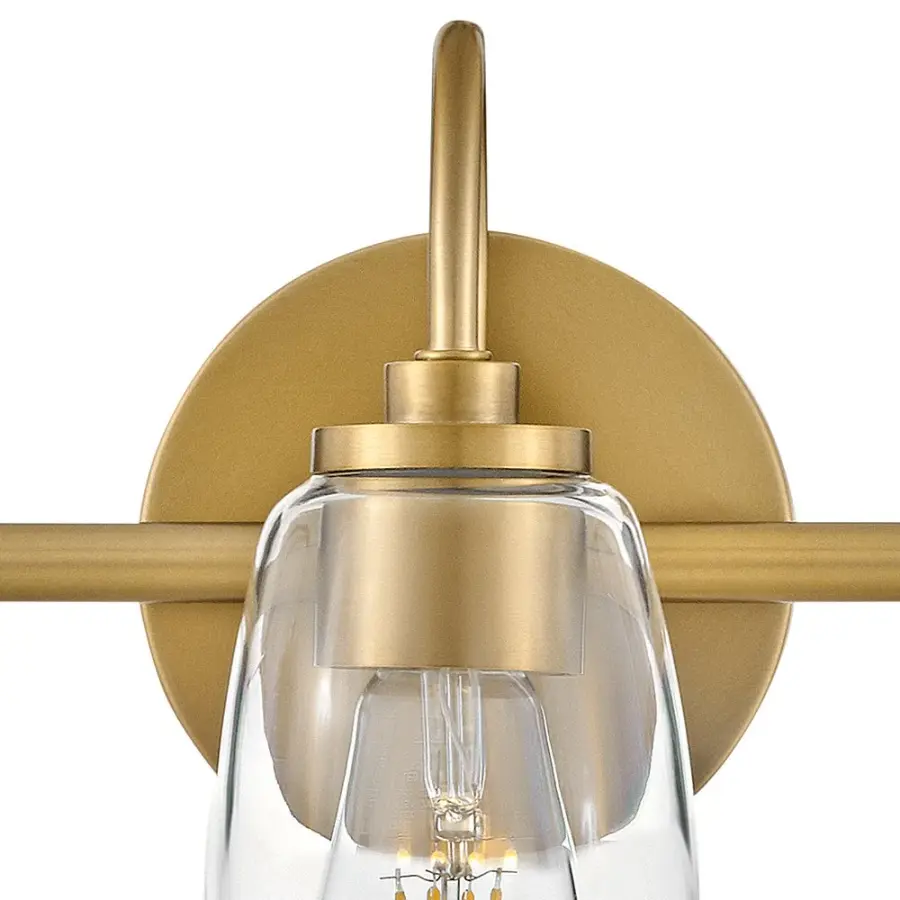 Vera Medium Three Light Vanity in Lacquered Brass - Image 7