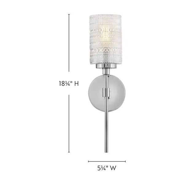 Mabel Medium Single Light Sconce in Chrome - Image 2