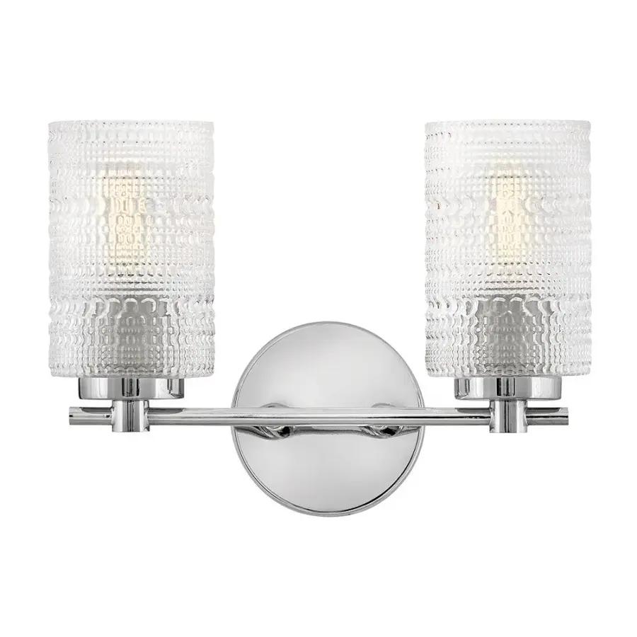 Mabel Small Two Light Vanity in Chrome - Image 1