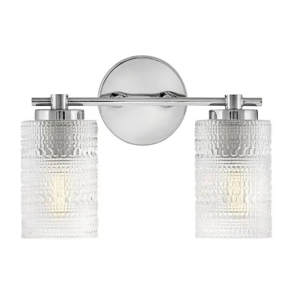 Mabel Small Two Light Vanity in Chrome - Image 4