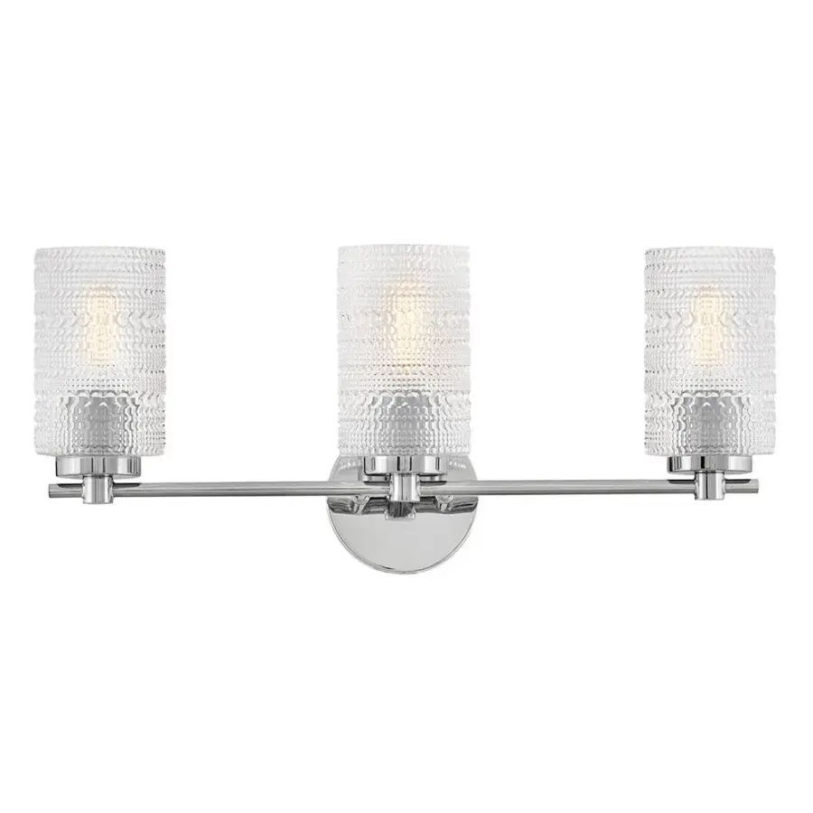 Mabel Medium Three Light Vanity in Chrome - Image 1