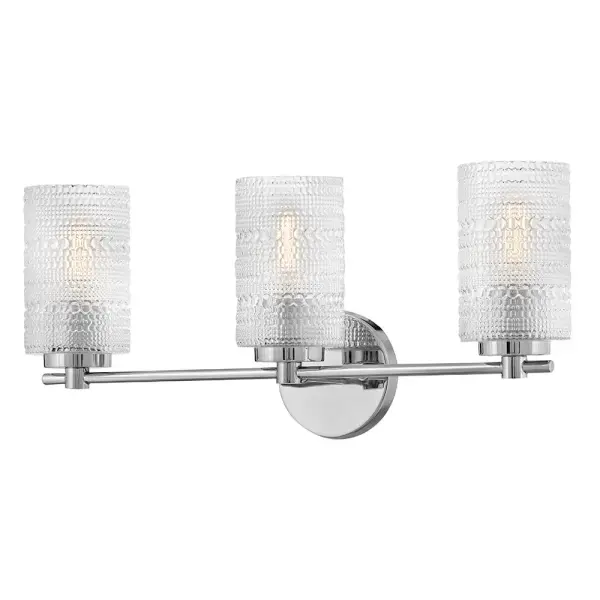Mabel Medium Three Light Vanity in Chrome - Image 3