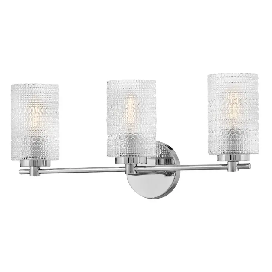 Mabel Medium Three Light Vanity in Chrome - Image 3