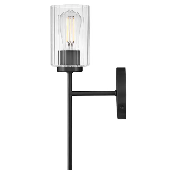 Leta Medium Single Light Sconce in Black - Image 4