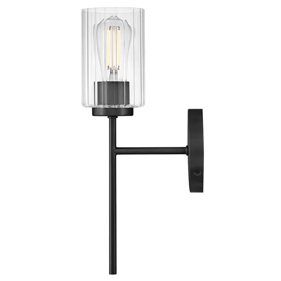 Leta Medium Single Light Sconce in Black - Image 4