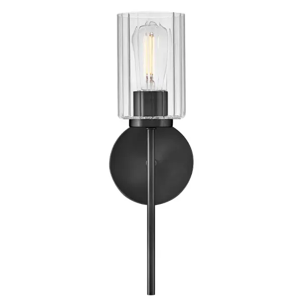 Leta Medium Single Light Sconce in Black - Image 5