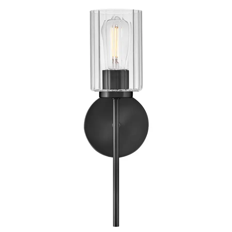 Leta Medium Single Light Sconce in Black - Image 5
