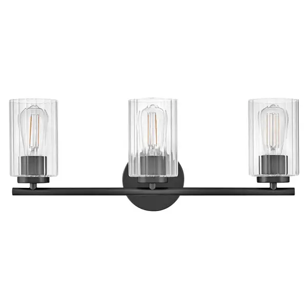 Leta 3-Light Vanity Light in Black - Image 3