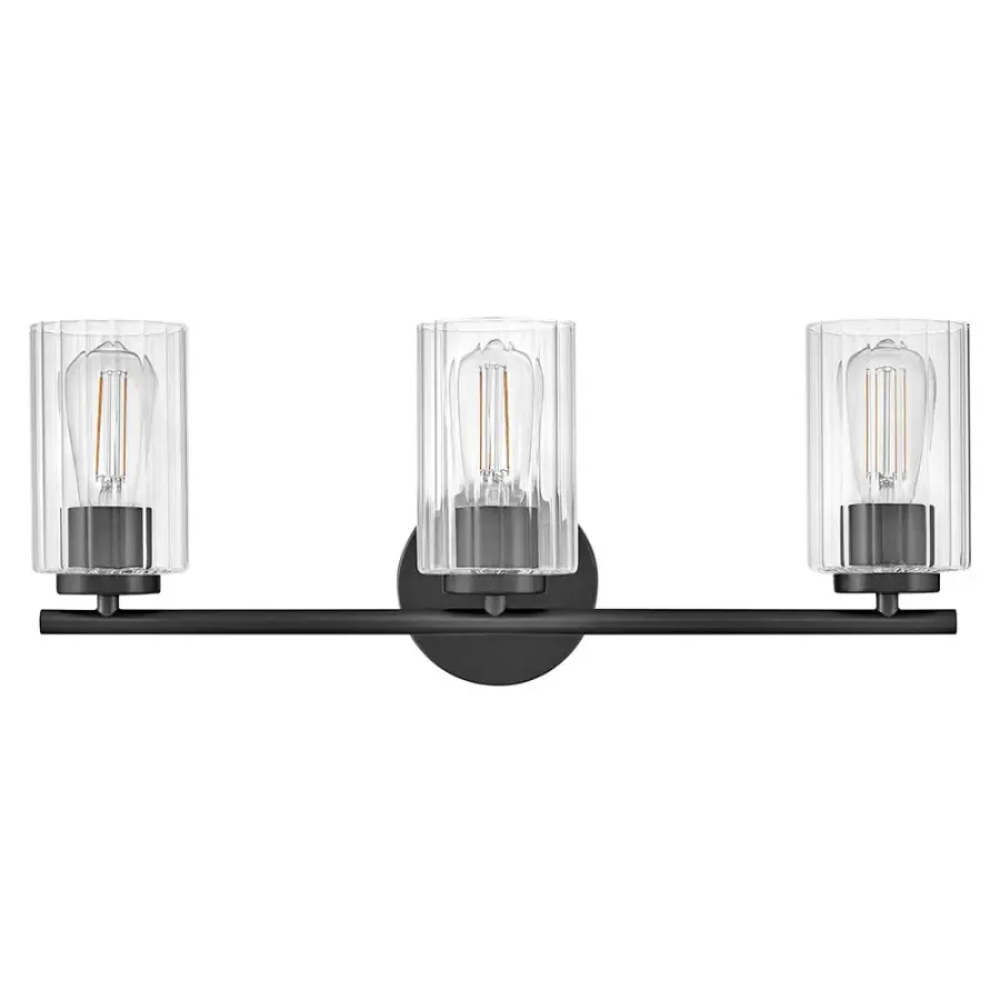 Leta 3-Light Vanity Light in Black - Image 3